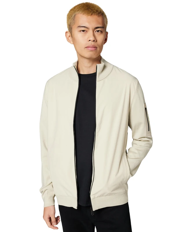 BOSS Men's Knitted Jacket, Light Beige 272, M