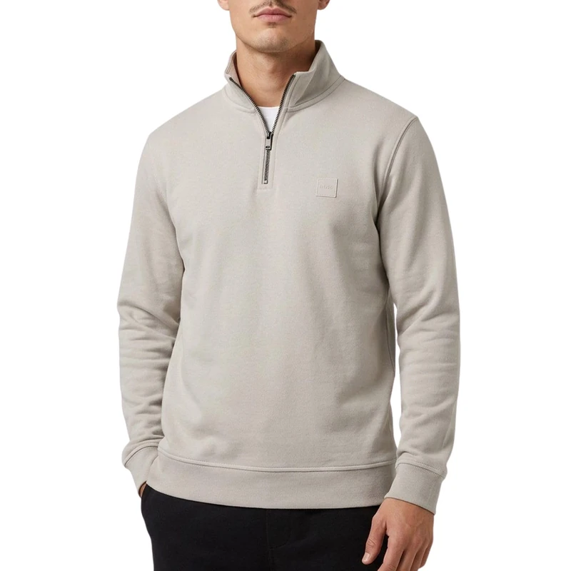 BOSS Men's Knitted Sweater, Open Grey 070, XXL