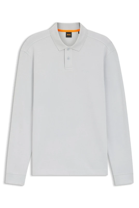 BOSS Mens Petempestolong Logo-Detail Polo Shirt in a Cotton Blend