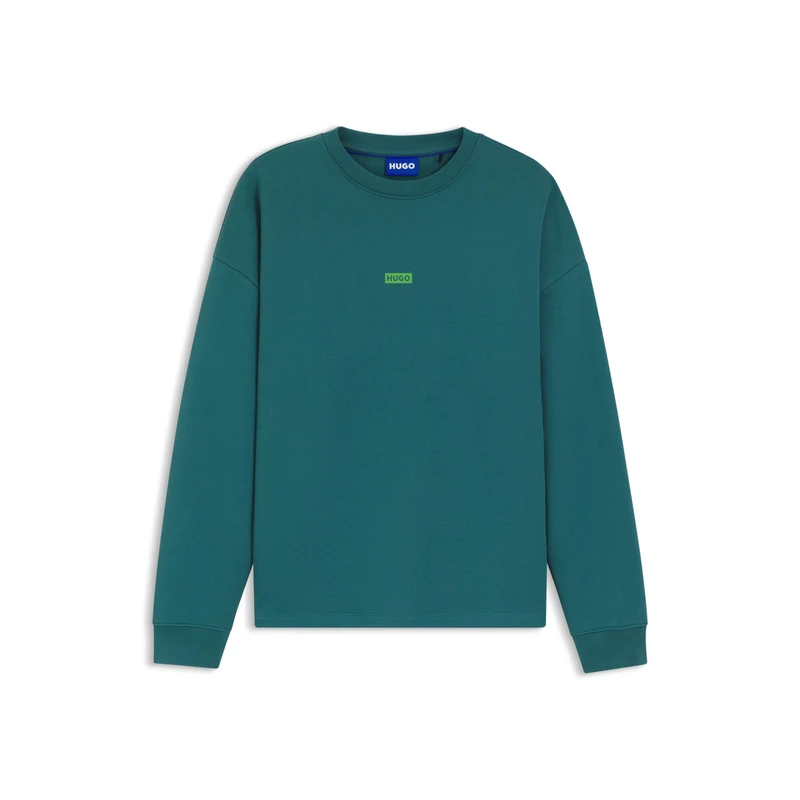 HUGO Men's Sweatshirt, Turquoise/Aqua 449, S