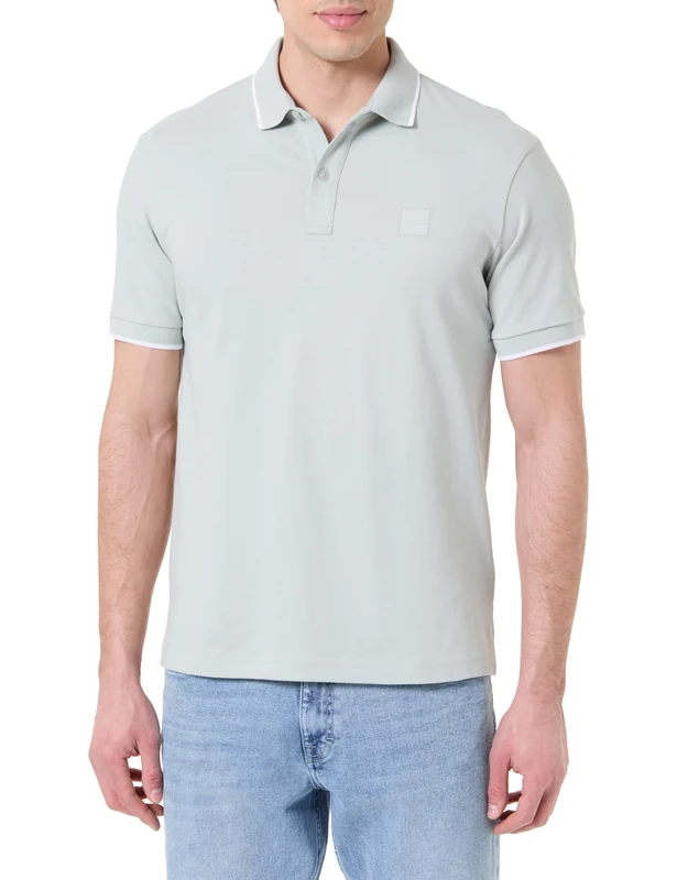 BOSS Men's Polo Shirt, Silver 043, S