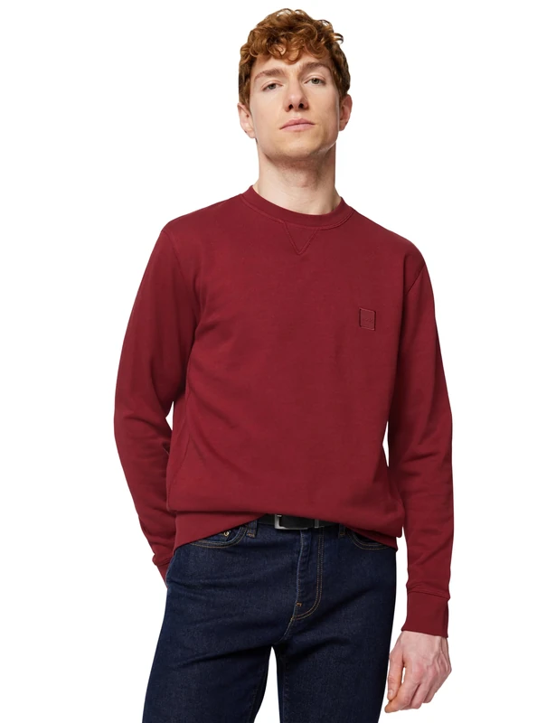 BOSS Men's Sweatshirt, Dark Red 605, L