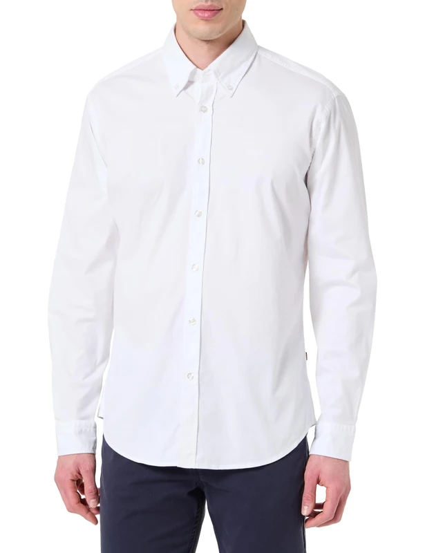 BOSS Men's Shirt, Natural 101, M