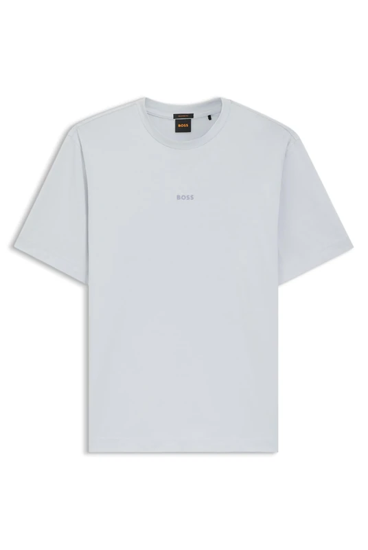 BOSS Mens TChup Logo-Print T-Shirt in Stretch Cotton