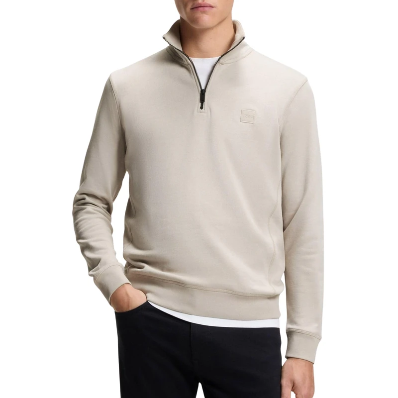 BOSS Men's Sweatshirt, Open Grey 070, M