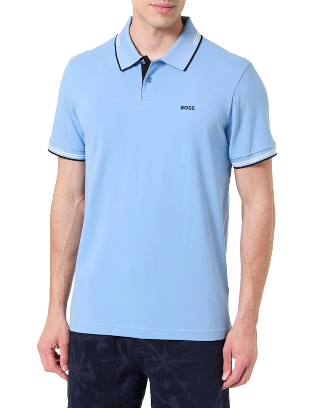BOSS Men's Paul 10255848 01 Polo, Open Blue 469, L