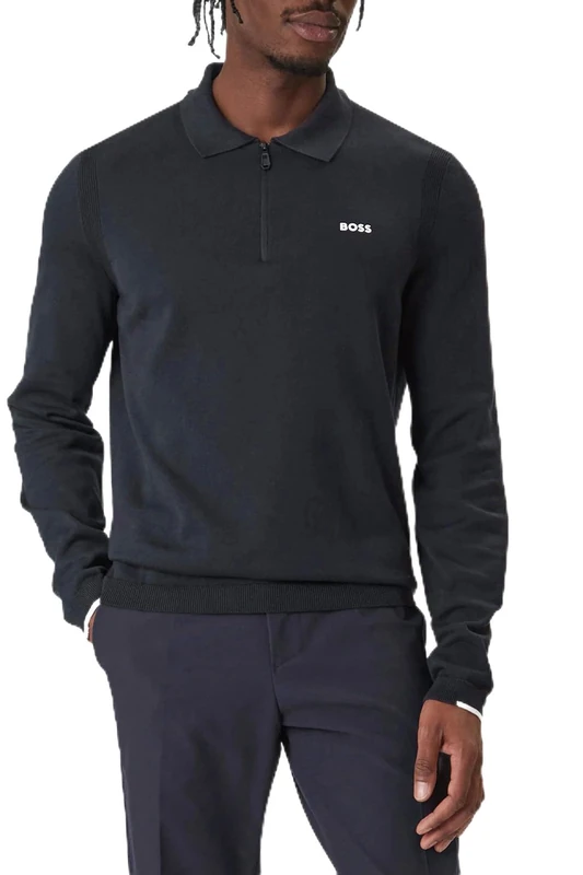 BOSS Men's Knitted Sweater, Dark Blue 402, XL