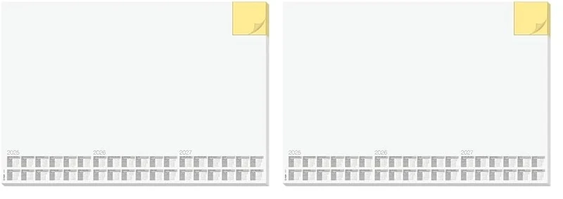 SIGEL HO490 Paper Desk Pad, with 3-Year Calendar, A2 (59.5 x 41 cm), Design Relax, with Sticky Note pad, 80gsm, 30 Sheets (Pack of 2)