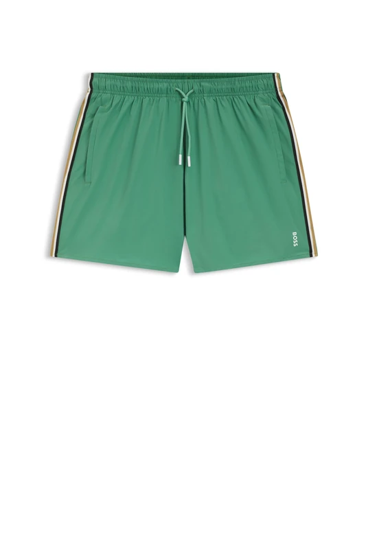 BOSS Men's Swim Shorts, Open Green 350, M