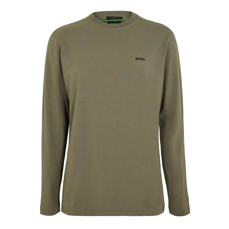 BOSS Mens HBG Long T-Shirt with Iconic Logo Sleeve Cotton Dark Beige 257 6XL