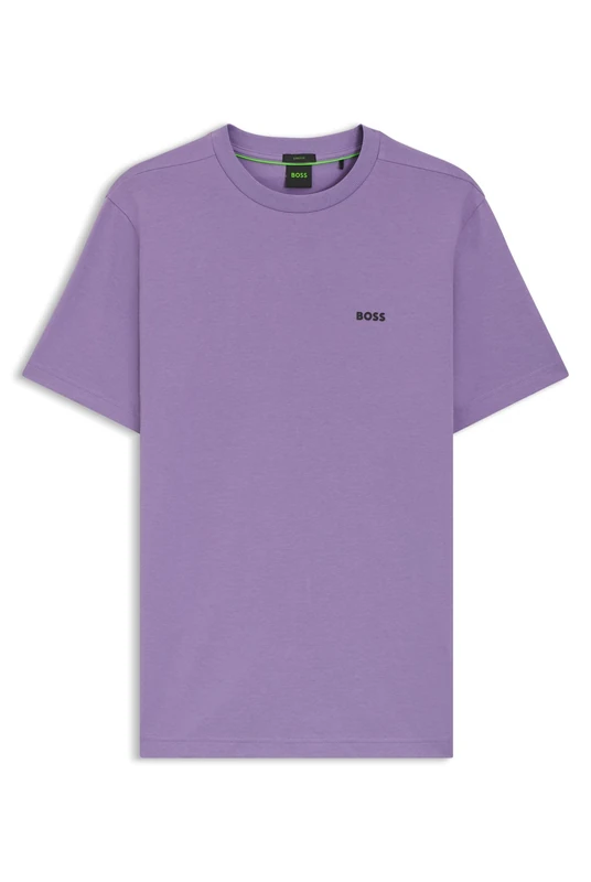 BOSS Contrast Logo Stretch-Cotton T-Shirt