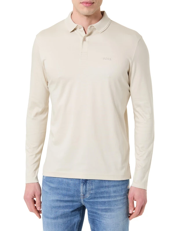 BOSS Men's Polo Shirt, Light Beige 272, 3XL