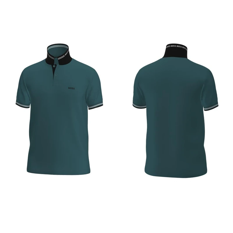 BOSS Men's Polo Shirt, Open Green 356, S