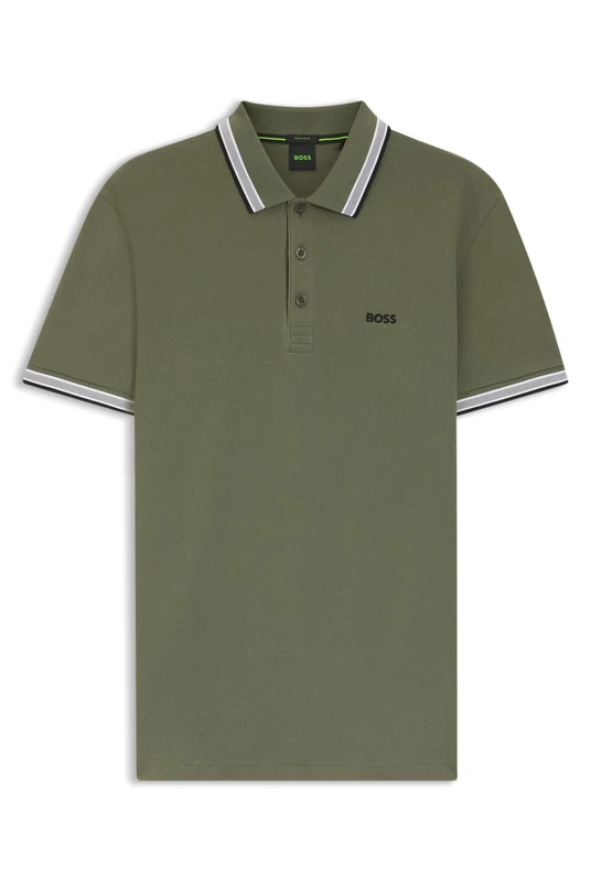 BOSS Men's Polo Shirt, Dark Beige 258, L