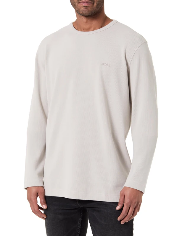 BOSS Men's T-Shirt, Open Grey 070, L