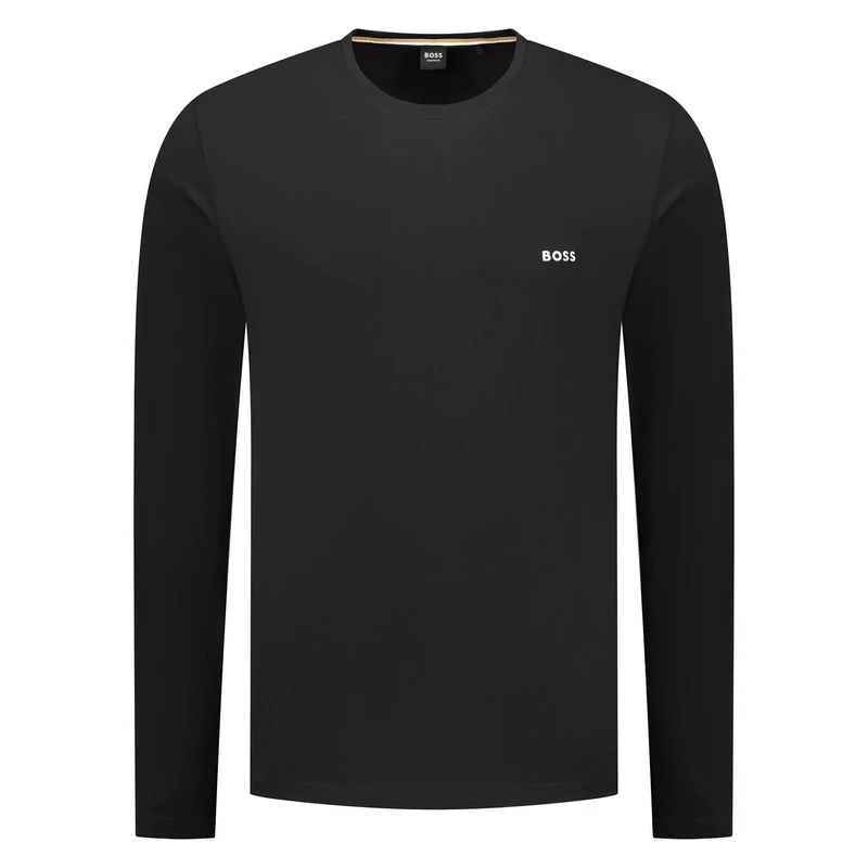 BOSS Men's Lounge Long-Sleeved Shirt, Black 001, XL