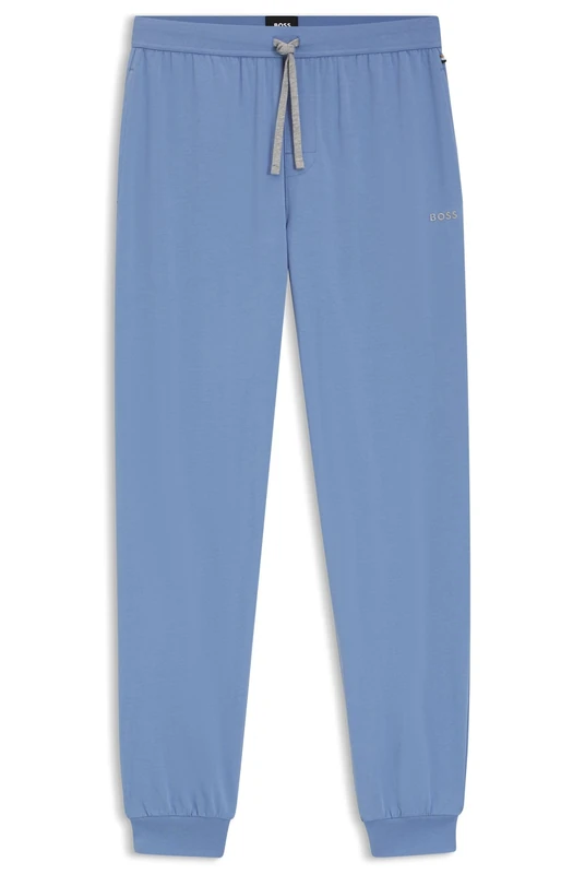 BOSS Mens Mix&Match Pants Stretch-Cotton Tracksuit Bottoms with Embroidered Logo