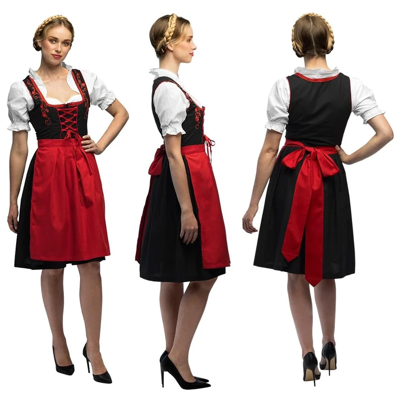 Boland 84573 Dirndl Set Fr. Fischer, Solid, Multicoloured, 40-42
