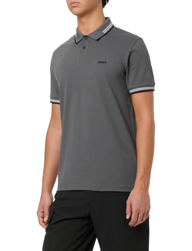 BOSS Men's Polo Shirt, Open Grey 071, 3XL
