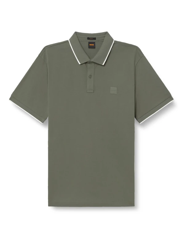 BOSS Men's Polo Shirt, Open Grey 076, M