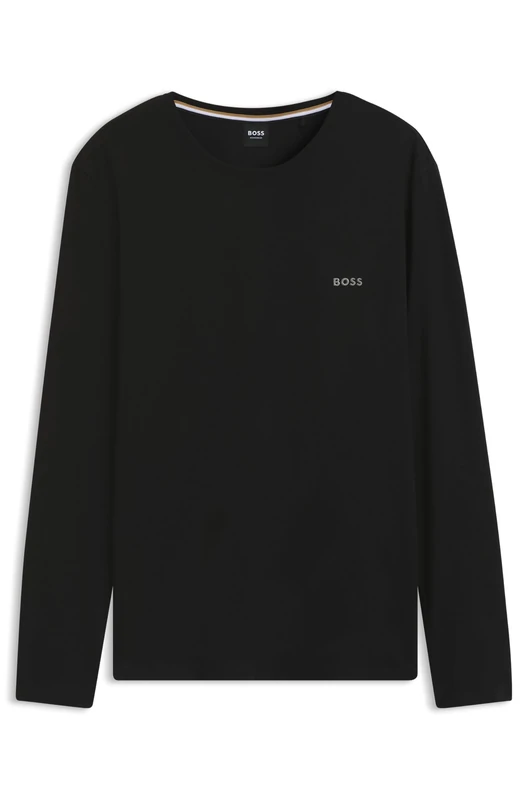 BOSS Men's Lounge Long-Sleeved Shirt, Black 001, XS
