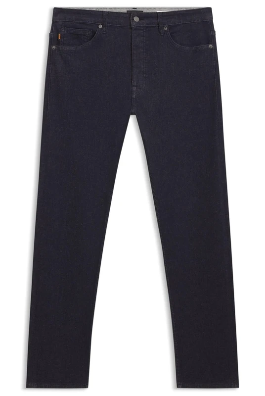 BOSS Mens Delaware BO Delaware Slim-fit Jeans in Dark-Blue Soft-Motion Denim