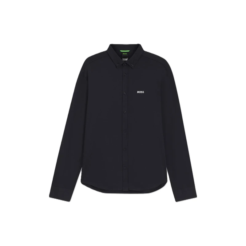 BOSS Mens St Motion L 10263169 01 Plain Shirt Long Sleeve Dark Beige 257 XL