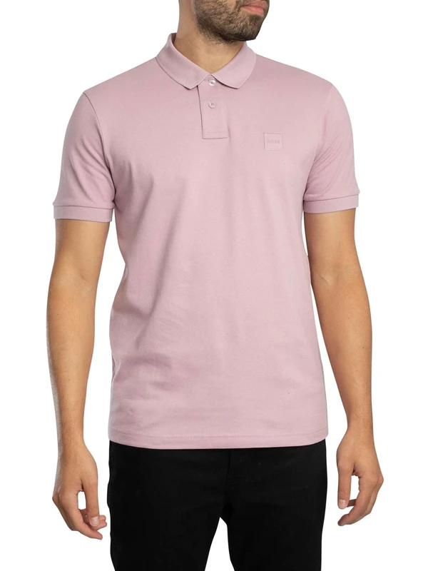 BOSS Men's Polo Shirt, Light/Pastel Purple 539, L