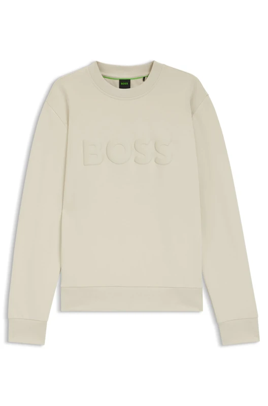 BOSS Men's Sweatshirt, Light Beige 272, 3XL