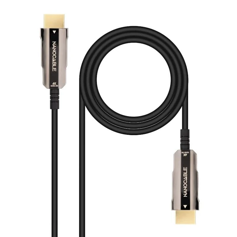 VoltShine HDMI 2.0 Cable, 4K@60Hz, 18Gbps, 15 meters, black, ideal for connecting high-definition devices and quality video streaming.