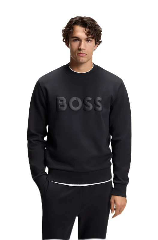 BOSS Men's Sweatshirt, Dark Blue 402, M