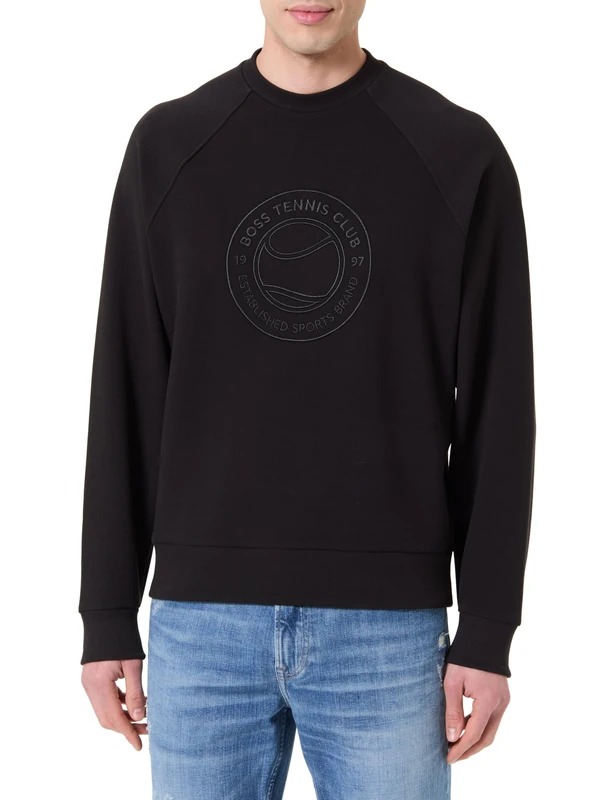 BOSS Men's Sweatshirt, Black 001, L