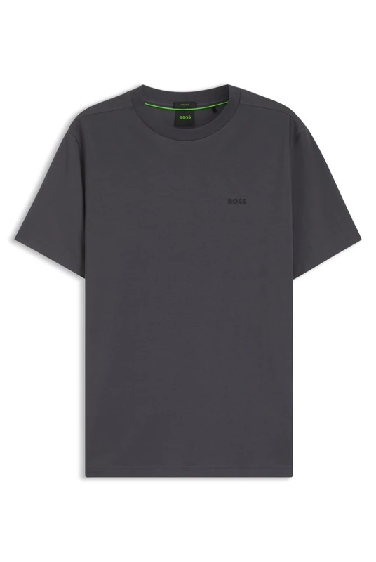 BOSS Mens Tee Stretch-Cotton T-Shirt with Logo Detail
