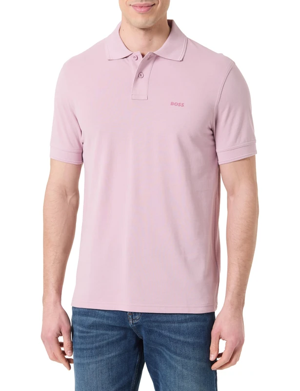 BOSS Men's Polo Shirt, Light/Pastel Purple 539, M