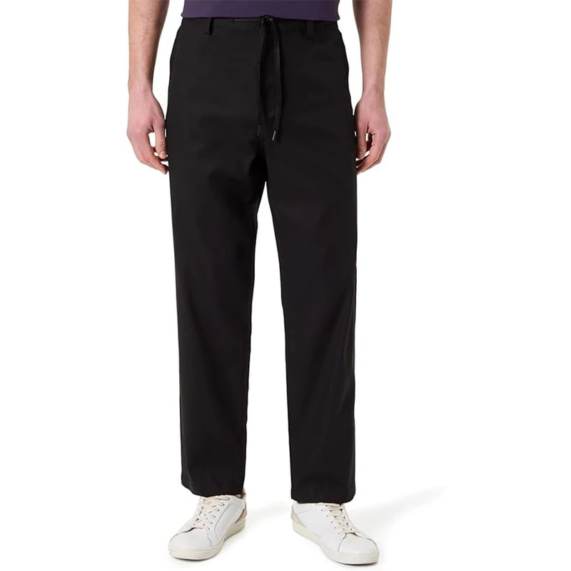 BOSS Men's Flat Trousers, Black 001, 34W x 32L
