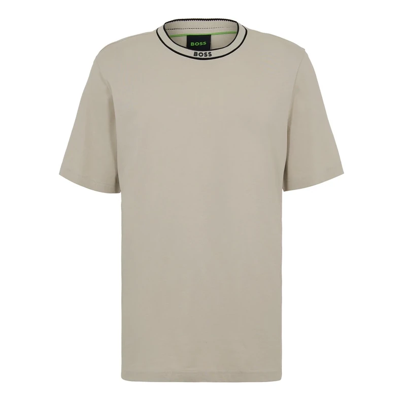 BOSS Mens Tee 5 10276 6 01 T-Shirt Light Beige M