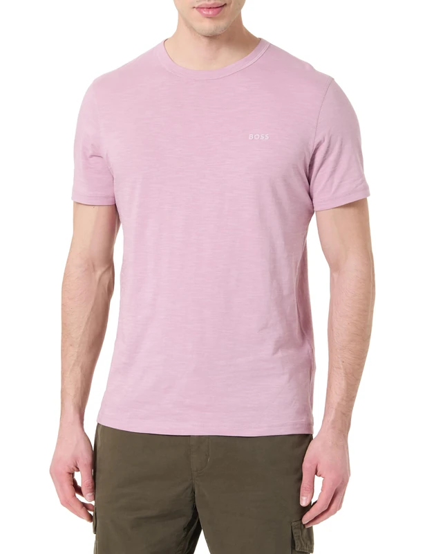 BOSS Men's T-Shirt, Light/Pastel Purple 539, S - Image 1
