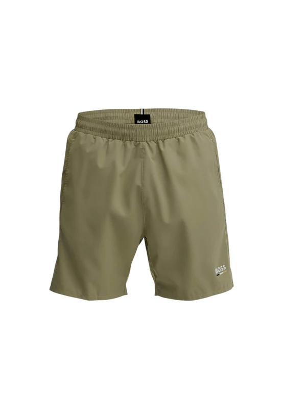 BOSS Men's Swim Shorts, Open Brown 245, XL