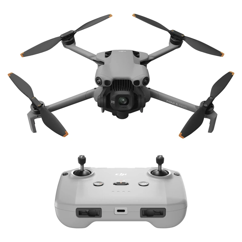DJI Mini 5 Pro, Ultra-Light & Foldable Drone with Camera, 1-Inch CMOS, Omnidirectional Obstacle Sensing, ActiveTrack 360°, 225° Gimbal Rotation, 20km Transmission, 4K Drone for Beginners, C0
