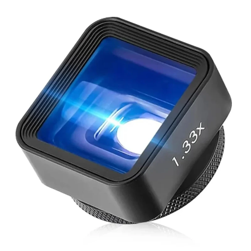 BOFRHME 1 PCS Black 1.33X Anamorphic Lens Mobile Phone Video Widescreen Movie Lens By Filmic Pro App - Image 1