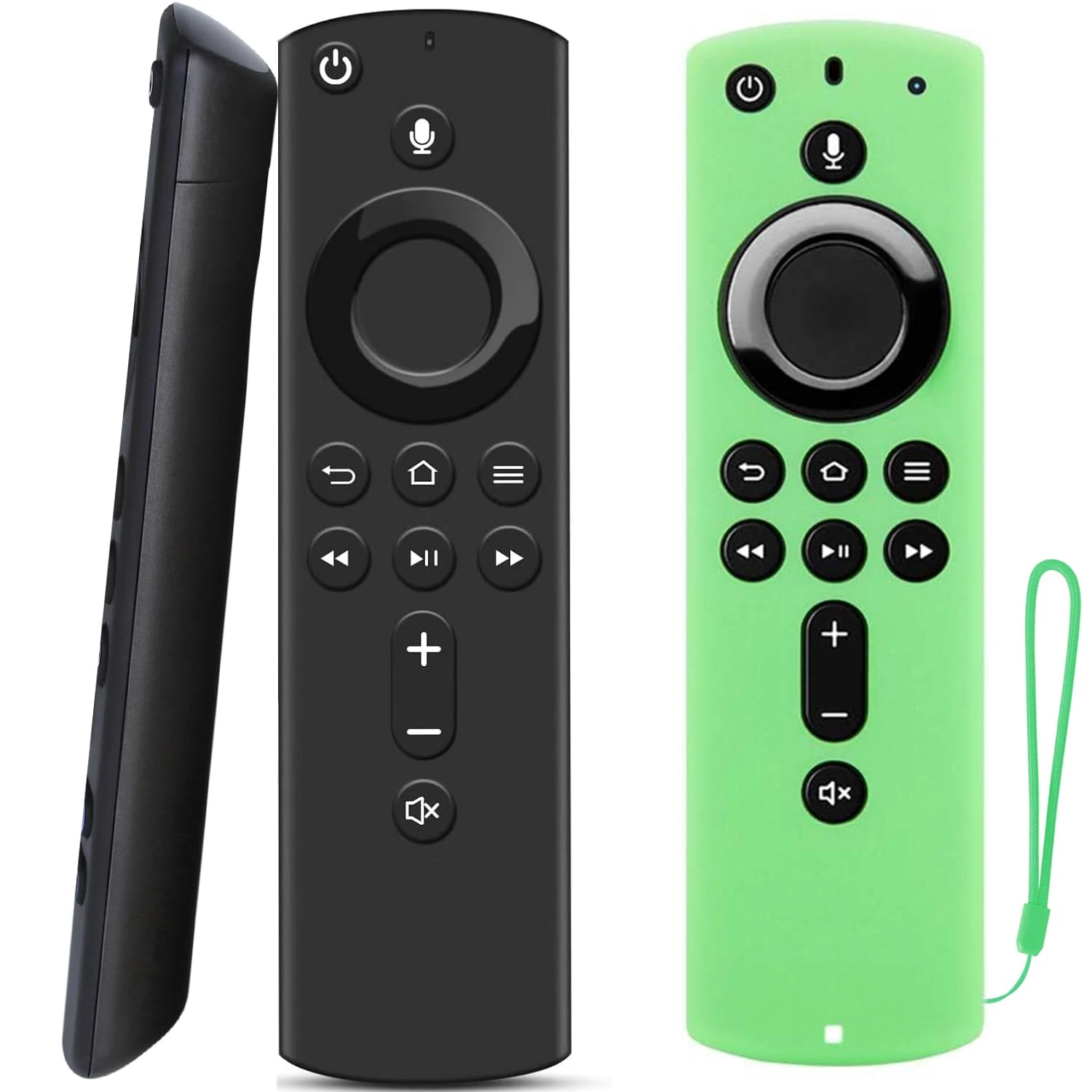 Fire Stick Remote Control, Replacement Voice Remote for Fire TV Stick 4K/Lite/Cube (2nd Gen) - Voice Control Compatible with 1st & 2nd Gen Devices (Cyan Remote Case)