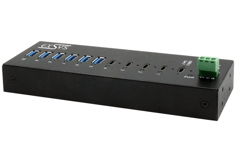 EX-12280HMS 10 Port USB 3.2 Gen 2 Metal Hub with 4 C Connectors and 6 A Connectors