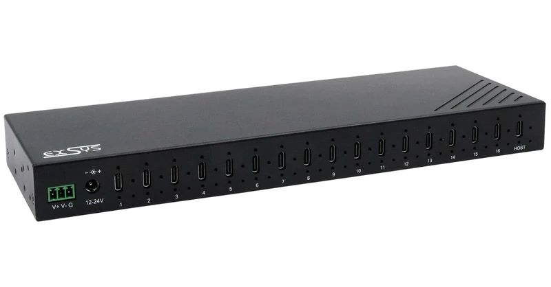 EX-12276HMS 16-Port USB 3.2 Gen 2 Metal HUB, with 16 C Connectors