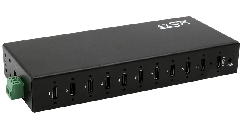 EX-12277HMS 10-Port USB 3.2 Gen 2 Metal HUB, with 10 C Connectors