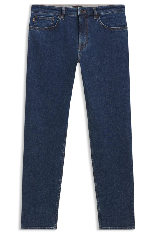BOSS Mens RE.Maine BO Maine Regular-fit Jeans in Blue Stretch Denim