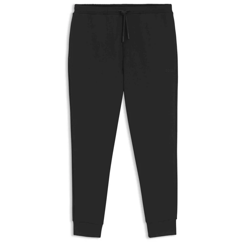 BOSS Men's Hadiko Stretch Cotton Logo Print Jogging Bottoms, Black 001, XL