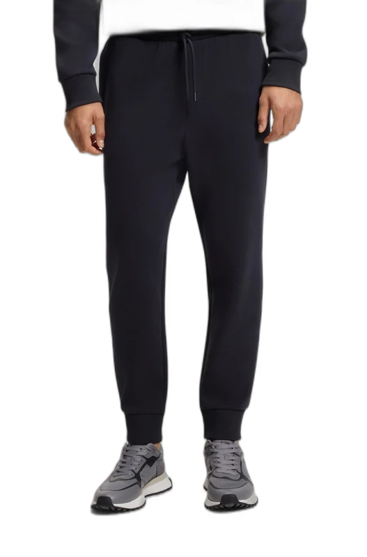 BOSS Men's Hadiko Stretch Cotton Logo Print Jogging Bottoms, Dark Blue 402, XXL