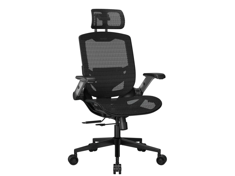 COUGAR Speeder Ergonomic Gaming Chair Chenille Mesh 3D Hyperrotation Armrest, Adjustable Headrest, Adjustable Backrest, Lumbar Support, Footrest (Speeder One)