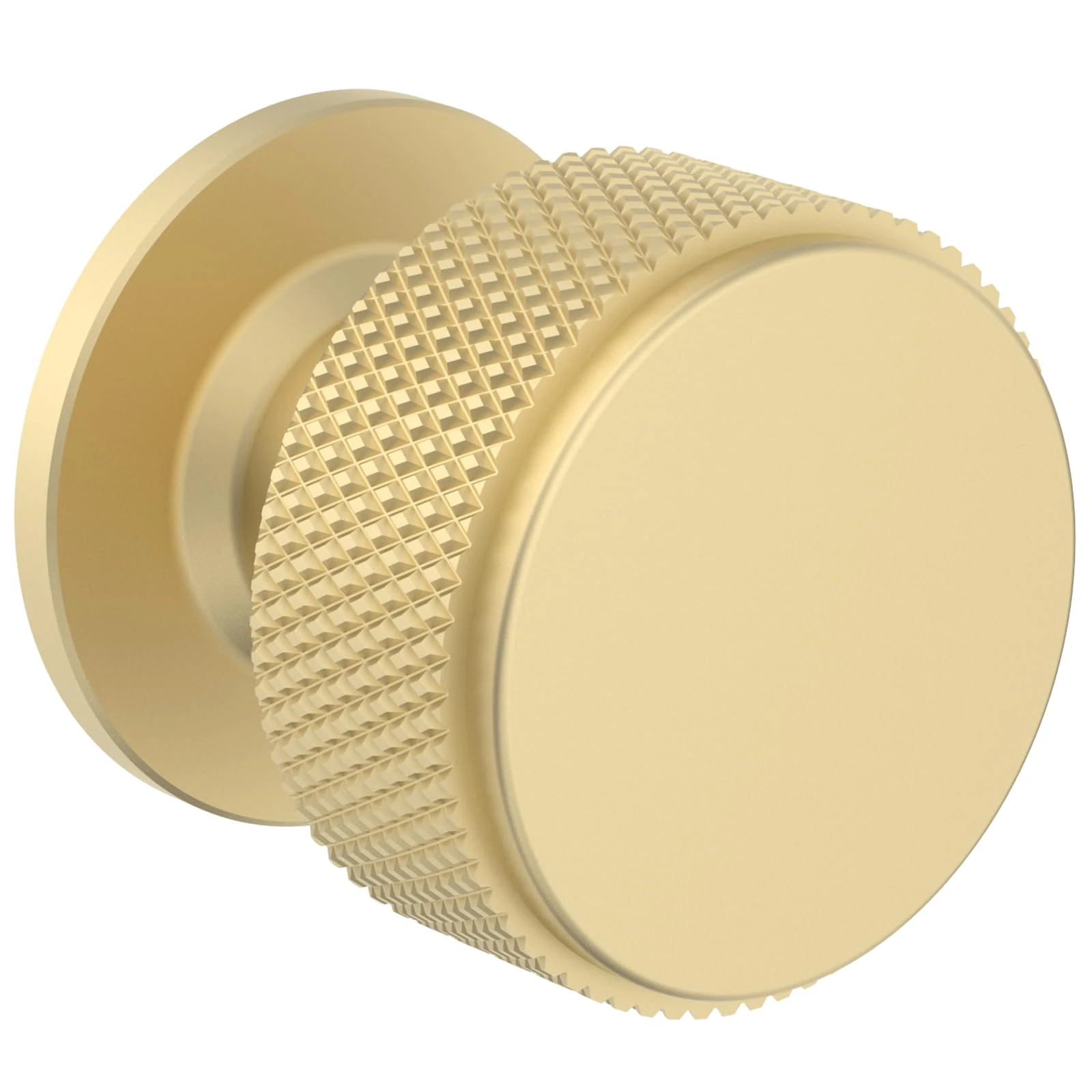 FURNIWARE Pack of 5 Knurled Cabinet Knobs, Brass Cabinet Knobs, Solid Cupboard Handles with 2 Sizes Screws, Gold Round Single Hole for Kitchen, Dresser, Wardrobe, Chest of Drawers, Furniture