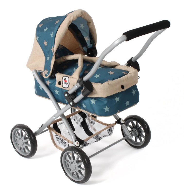 Bayer Chic 2000 Smarty Doll's Pram - Stars Turquoise Beige